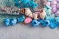 Various figurines, shells, crystals and other cute items for Hobbies and joy, collection of souvenirs Royalty Free Stock Photo