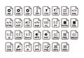 Various file formats vector icon illustration set