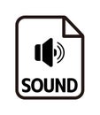 Various file type vector icon illustration sound