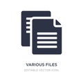 various files icon on white background. Simple element illustration from Education concept