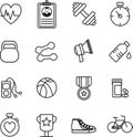 Various fitness icons