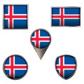 Flag of the Iceland Icons set image