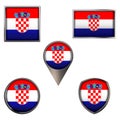 Flags of the Croatia Icons set image