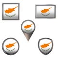 Flags of the Cyprus Icons set image