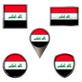 Flags of the Iraq Icons set image Royalty Free Stock Photo