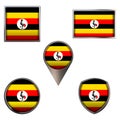 Flags of the Uganda Icons set image