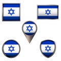 Flag of the Israel Icons set image