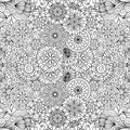 Various floral pinwheel shapes in seamless pattern