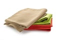 Various folded cotton napkins