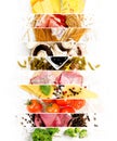 Various Food Mix Royalty Free Stock Photo