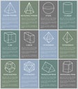 Various Form Geometric Figures Vector Illustration