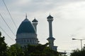 various forms of domes and minarets of mosques in lombok Royalty Free Stock Photo