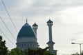 various forms of domes and minarets of mosques in lombok Royalty Free Stock Photo