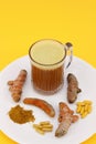 Various Forms of Turmeric Royalty Free Stock Photo