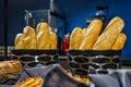 Various of french baguette basket. Royalty Free Stock Photo
