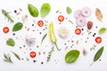 Various fresh herbs for cooking ingrediens peppermint , sweet ba Royalty Free Stock Photo