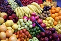 Top view of fruits texture close up as a background Royalty Free Stock Photo