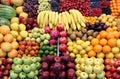 Top view of fruits texture close up as a background Royalty Free Stock Photo