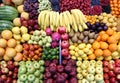 Top view of fruits texture close up as a background Royalty Free Stock Photo