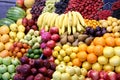 Various fresh summer exotic fruits for sale on market Royalty Free Stock Photo