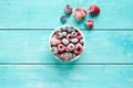 Bowl of frozen berries. Frozen berries Royalty Free Stock Photo