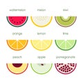 Various fruits icons