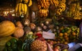 Various fruits  the local African market Royalty Free Stock Photo