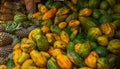 Various fruits the local African market Royalty Free Stock Photo