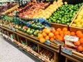 Various Fruits for Sale at a Grocery Store Royalty Free Stock Photo