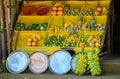 Various fruits are on sale in the street vendor near Kataragama temple Royalty Free Stock Photo