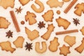 Various gingerbread cookies Royalty Free Stock Photo