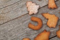 Various gingerbread cookies Royalty Free Stock Photo