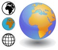 Various Globe showing Africa image