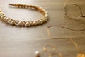 Various Gold and Pearl Accessories Royalty Free Stock Photo