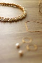 Various Gold and Pearl Accessories Royalty Free Stock Photo