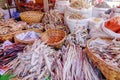 Various goods in Burmese market, Myanmar Royalty Free Stock Photo