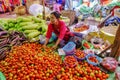 Various goods in Burmese market , Myanmar Royalty Free Stock Photo