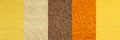 Various grain cereals banner Royalty Free Stock Photo