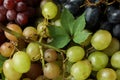 Various grape all over background, close up Royalty Free Stock Photo