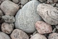 Various gray stones texture background