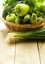 Various green vegetables Royalty Free Stock Photo