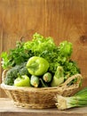 Various green vegetables Royalty Free Stock Photo