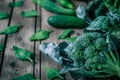 Various green vegetables Royalty Free Stock Photo