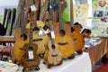 Various guitar in the musical instruments