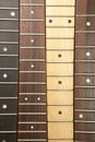 Various guitar necks aligned, Royalty Free Stock Photo