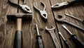 The tools are metallic with some showing grips suggesting frequent use Royalty Free Stock Photo