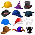 Various hats illustration Royalty Free Stock Photo