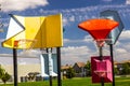 Various Height Colored Basketball Hoops Royalty Free Stock Photo