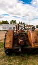 Various historical farming equipment on display. Big Valley Alberta Canada Royalty Free Stock Photo