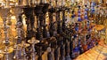 Various Hookahs are Sold on the Display of an Arab Souvenir Store in Egypt